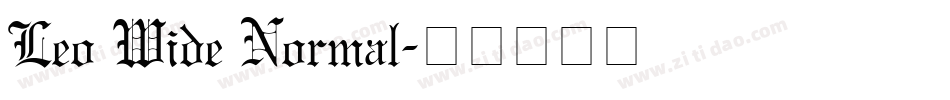 Leo Wide Normal字体转换